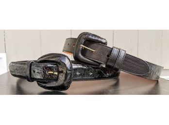 Joan And David Plus Barneys New York,  Black Leather Belts