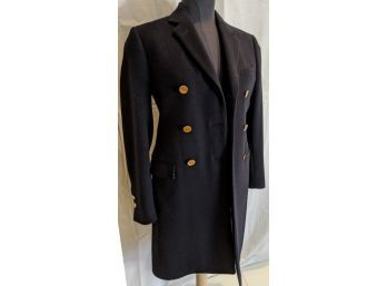 Brooks Brothers Traditional  Black Pea Coat Dark Navy