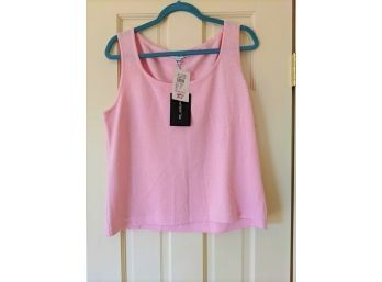 St. John Pink Knit Tank  Top Size Large - Still With Tags