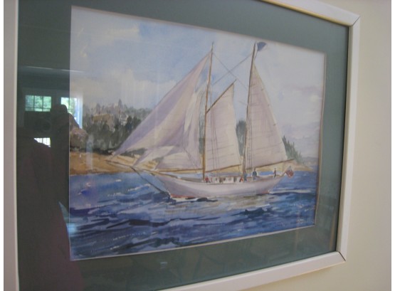 Joan Bell Nautical Sailboat Watercolor