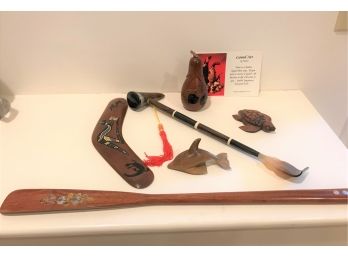 Indigenous Wood And Horn Crafts Boomerang Shoe Horn