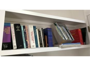 Shelf Of Poetry And Reference Books & Traveling Maps