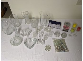 Clear Glass And Crystal Lot