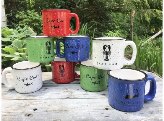 Ten Colorful Soup Mugs