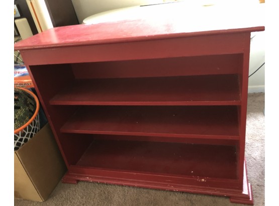 3-Shelf Red Bookcase
