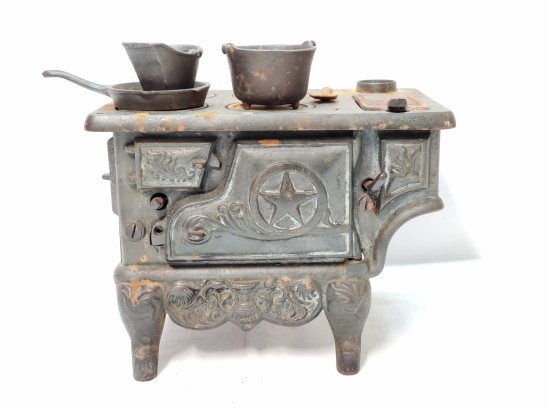 Awesome Vintage 'Perfection' Cast Iron Wood Stove Salesman Sample/Toy