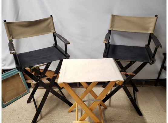 Three Assorted Tall Director's Chairs