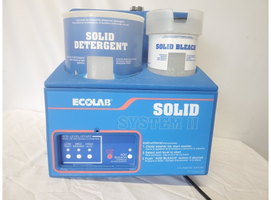 Ecolab Solid System II Detergent & Bleach Dispenser For Washing Machine