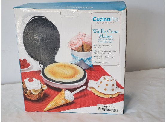 New Cucina Pro Waffle Cone Maker