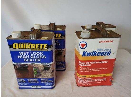 Quikrete Concrete Coating & Kwikeeze Paint Brush Cleaner