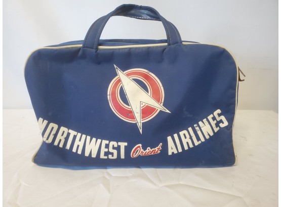 Awesome Vintage Norwest Orient Airlines Small Zippered Carry On Bag