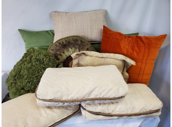 Assortment Of Throw & Accent Pillows