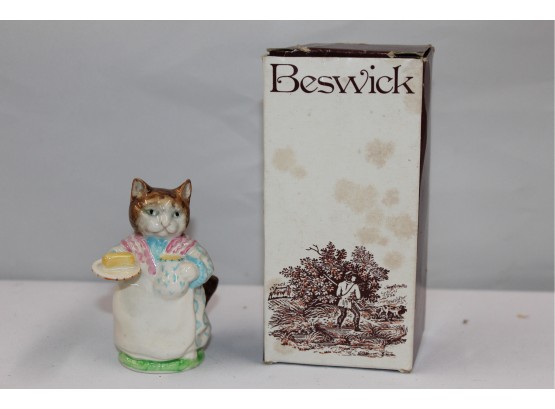Vintage 1951 Beswick England Beatrix Potter 'Cousin Ribby' Cat Figurine W/Box