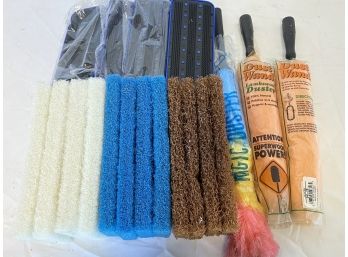New Mixed Assortment Of Dust Wands And Mop Head Attachments