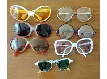 Vintage Sunglasses Including French (7 Pairs)