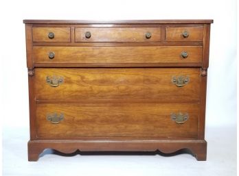 National Furniture Company Oak And Maple Chest Of Drawers