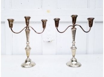 Pair Weighted Sterling Candlesticks