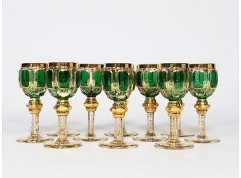 Gold Accented Cordial Glasses