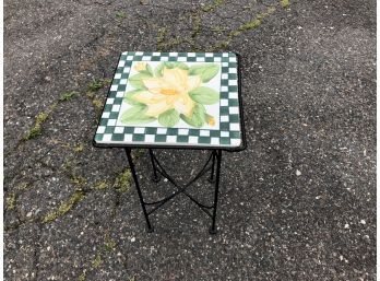 Metal Plant Stand/table With Ceramic Top
