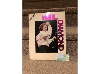 Neil Diamond 1986 Tour Book And Ticket Stub