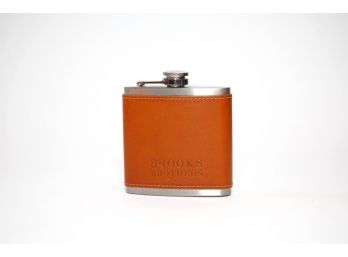 Brooks Brothers Leather Wrapped Flask