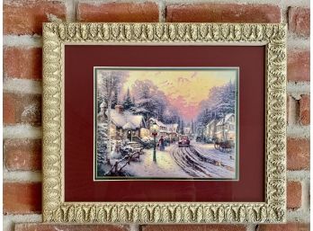 Village Christmas By Thomas Kinkade Collector’s Print W/ Certificate Of Authenticity