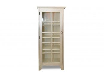 Metallic Paint & Glass Door Apothecary Cabinet