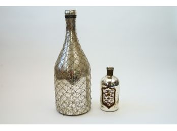 Mercury Glass Decorative Bottles