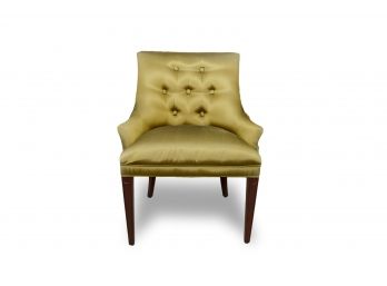 Silk Button Tufted Accent Chair