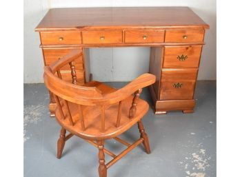Wood Desk And Chair