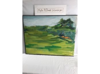 Oil On Canvas  'Green Pastures'