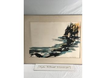 Watercolor' Coastal Seascape'(#3)
