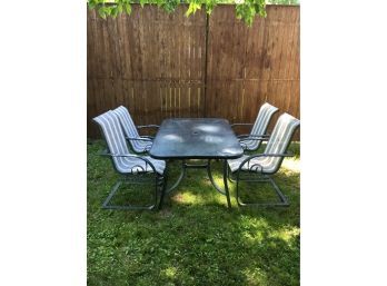 High Quality Cast Aluminum Patio Set, Table And 4 Chairs, Very Comfy