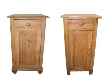 Similar Antique French Rustic Pine Bedside Tables -vary Slightly (see Photos)