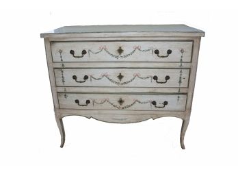 A Large Antique Painted Chest Of Drawers