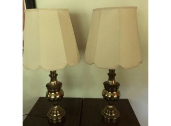 Pair Vintage Stiffel Brass Lamps