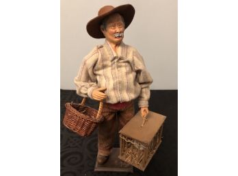 Vintage Santon Signed “R. Gateau” Terra-cotta Clay Figurine