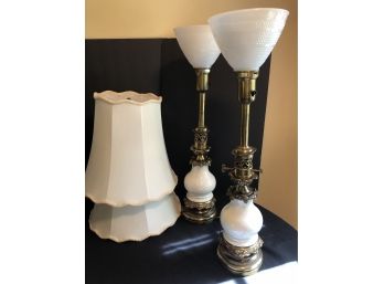 Vintage Brass Stiffel Lamps Pair