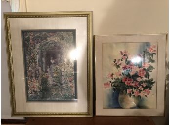 Smithsonian Framed “The Isle Of Shoals Garden” & Floral Wall Art Lot