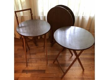 4 Piece Vintage Snack Tables Lot