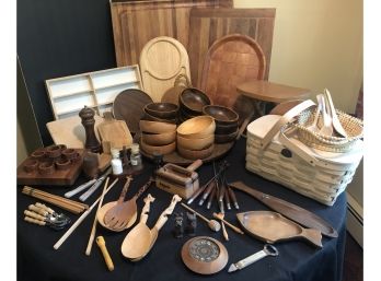 Wooden Kitchen Items Mixed Lot