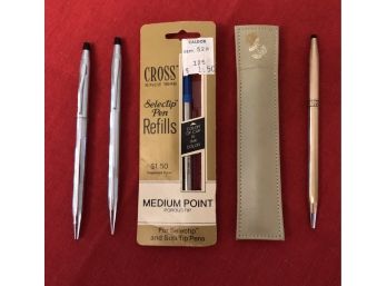 3 Piece Vintage Cross Pens Lot