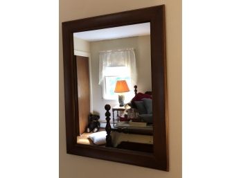 Vintage Wood Framed Wall Mirror