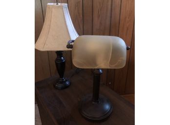 2 Piece Table Lamp & Desk Lamp Lot