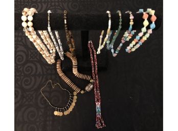 Vintage Crystal & Glass Bead Necklaces Lot