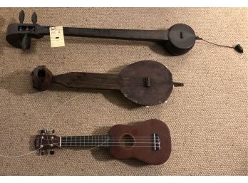 Vintage Wooden Musical String Instruments