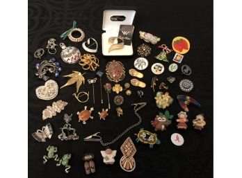 LARGE Vintage Brooch & Pin Lot