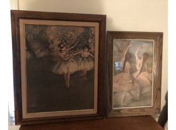 2 Piece Edgar Degas “Dancers In Pink” & Ballerina Art Lot