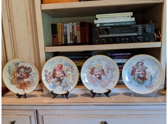 Limited Edition 1977 Gorham Presents 'The Four Seasons' Plates By Famous Artist Julien Ritter