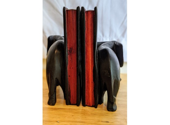 Elegant Ebony Elephant Book Shelves - Very Beautiful Carved Wood!!